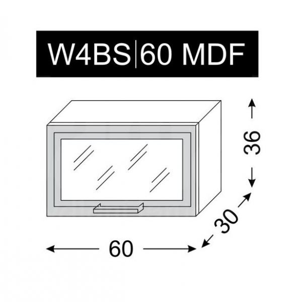 Platinum W4BS/60 MDF skříňka horní