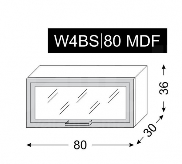 Platinum W4BS/80 MDF skříňka horní