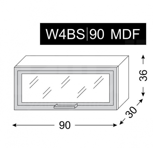 Platinum W4BS/90 MDF skříňka horní