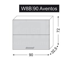 Platinum W8B/90 AV skříňka horní