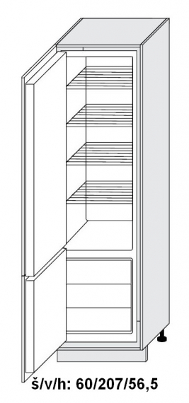 Platinum D14/DL 60 skříňka dolní pro lednici