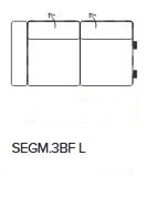 HAMPTON SEGM.3 BF/L levý nerozkládací