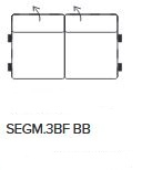 HAMPTON SEGM.3BF BB modulový díl nerozkládací