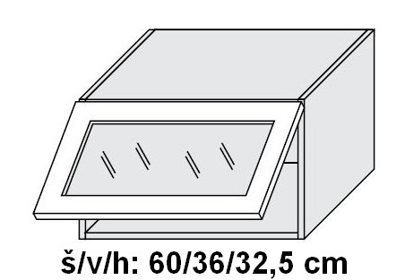 Quantum W4BS/60 WKF skříňka horní výklopná sklo matné 