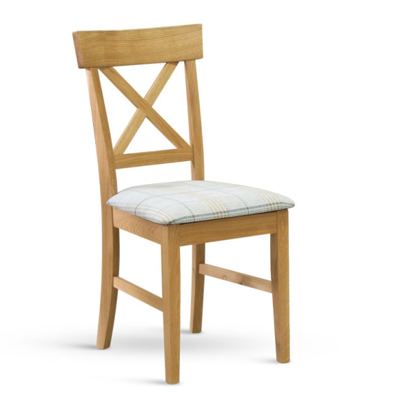 OAK jídelní židle dub masiv, čalouněný sedák