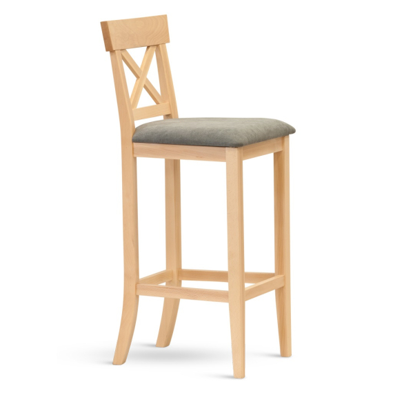 HOKER židle barová dub masiv čalouněný sedák